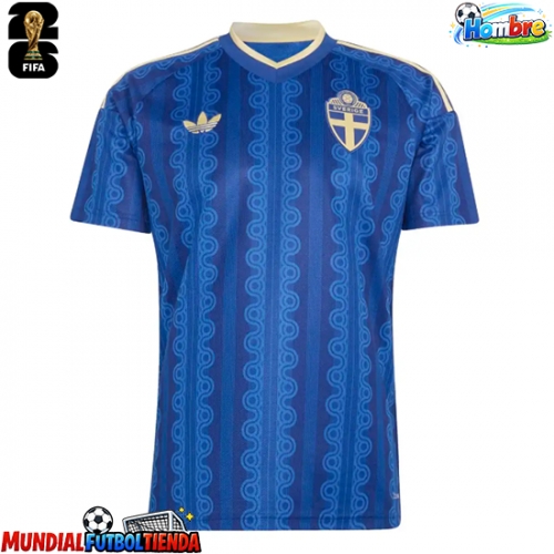 Camiseta Suecia Segunda Equipación Replica Mundial 2026 mangas cortas